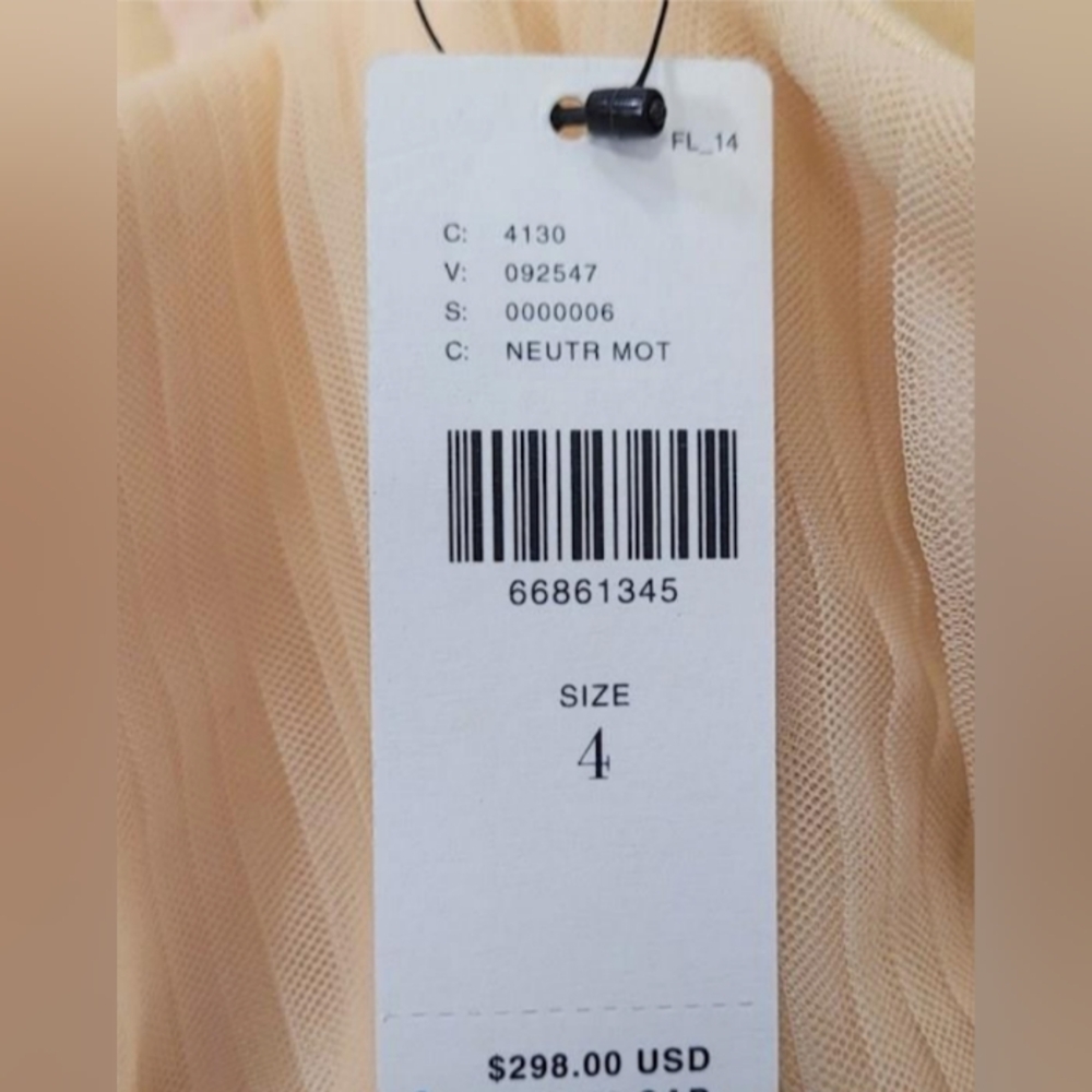 NWT Nikita Mhaisalkar Beige Beaded Embroidered Dress Size 4 ANTHROPOLOGIE - Picture 11 of 11